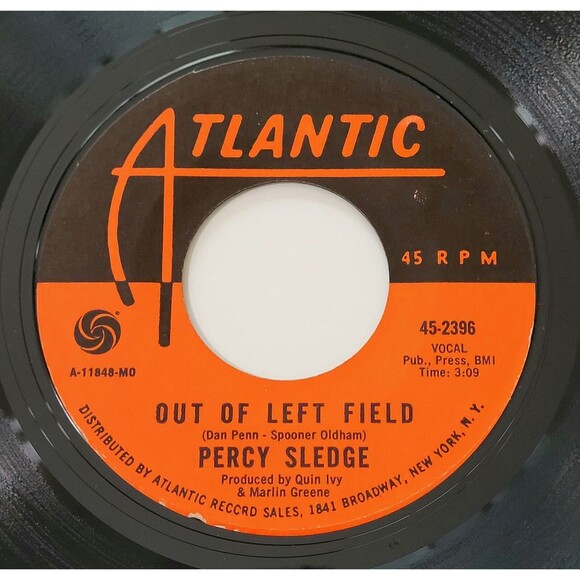 Percy Sledge Out Of Left Field / It Can't Be Stopped 45 RPM Atlantic M- Soul '67 - Picture 2 of 3